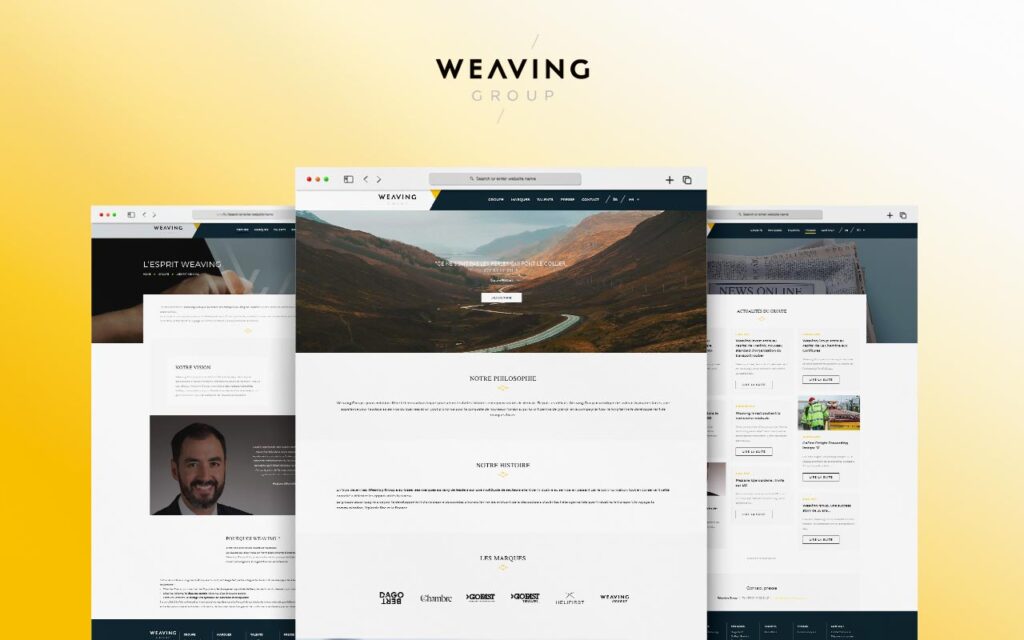 weaving group refonte site vitrine