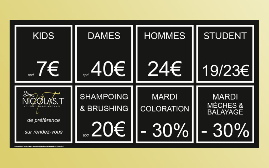 nicolas.t poster tarifaire vitrine salon de coiffure