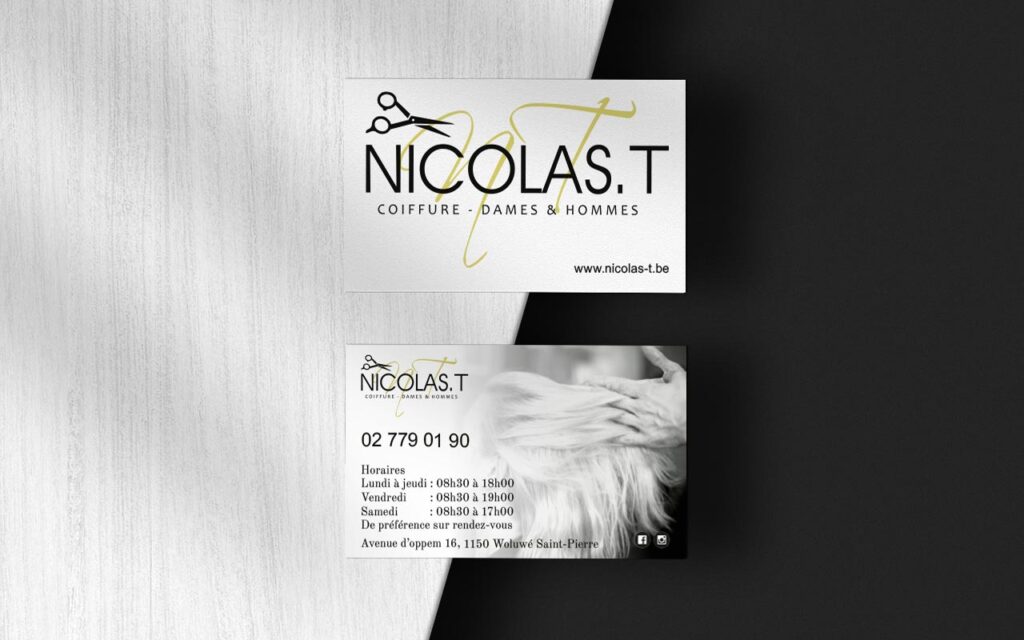 nicolas t support de communication cartes de visite