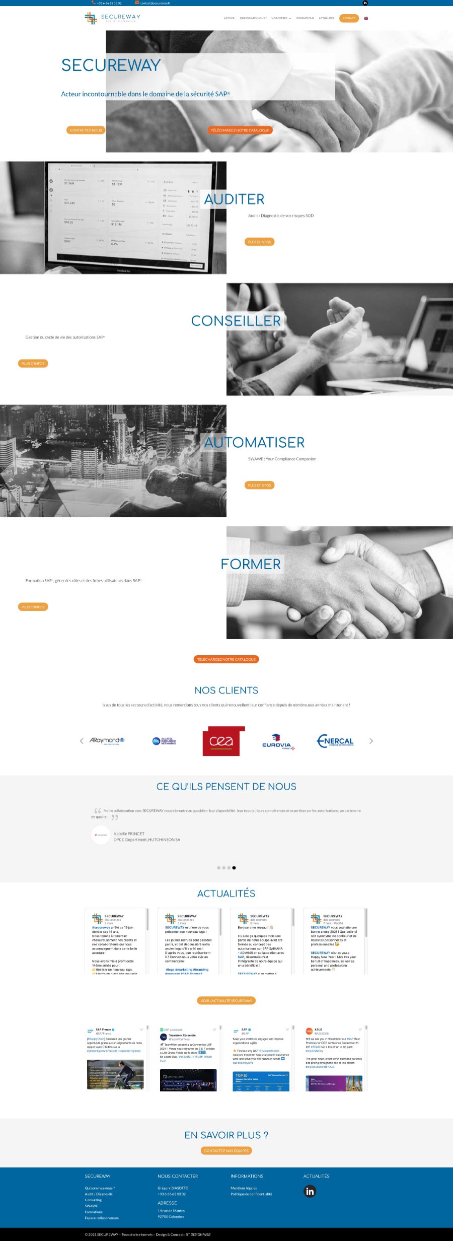 secureway page accueil