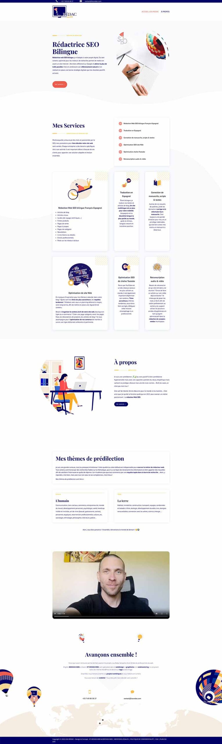 lou rédac création site vitrine accueil