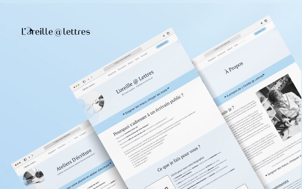l'oreille à lettres ecrivain public biographe