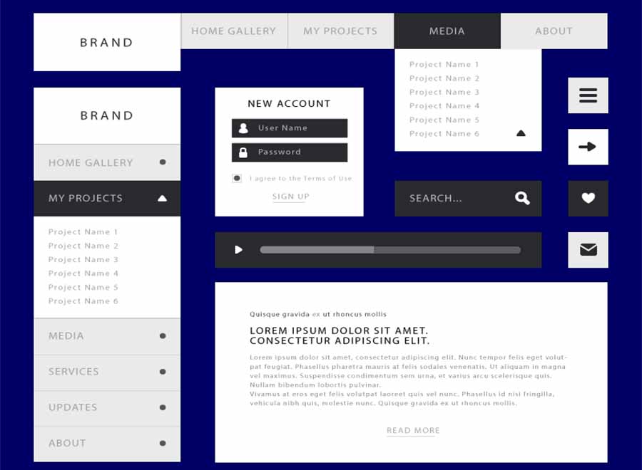 simplifier navigation site wordpress