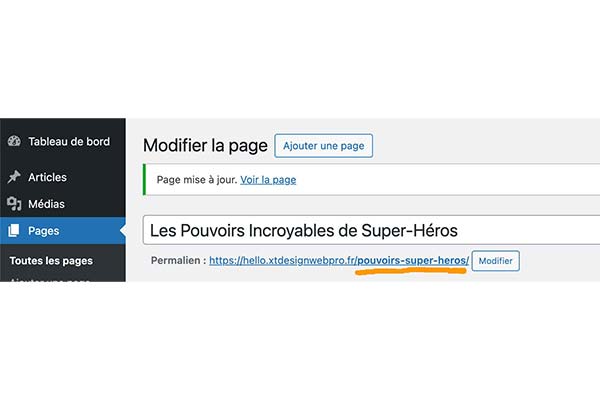 glossaire wordpress slug