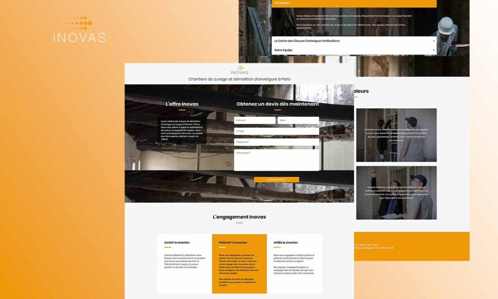 inovas curage landing page
