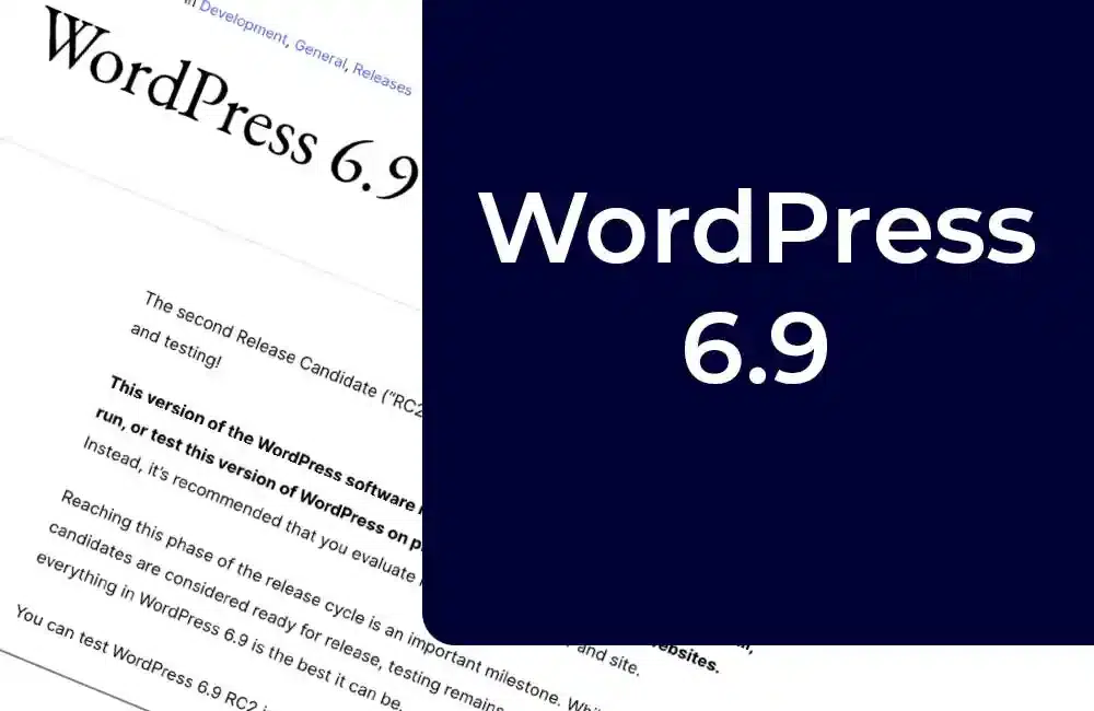 wordpress 6.9 mise à jour