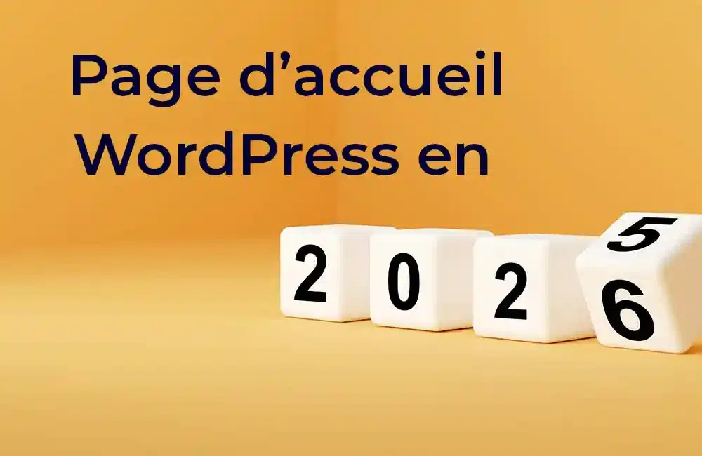 page accueil wordpress 2026
