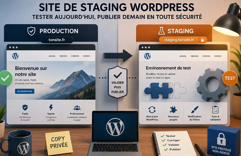 site staging wordpress production test